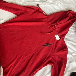 M red aviator nation sweatshirt with lightening Boldt